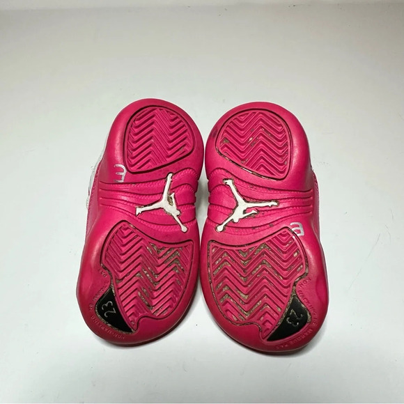 Nike Air Jordan 12 XII Retro Vivid Pink 819666-109 Baby Toddler Kids Size 4C - Picture 8 of 9